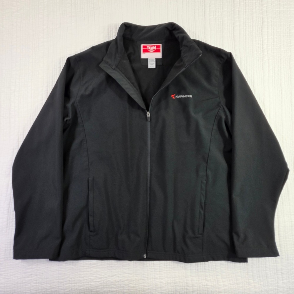 Team 365 Mens Black Softshell Full Zip Jacket TT80 Size 2XL EUC Workwear
